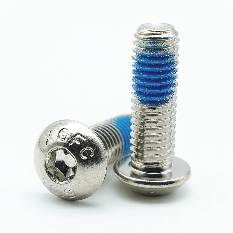 Никельмен қапталған және жабыстырылған Hex Socket Hocket Head Head бұрандалары